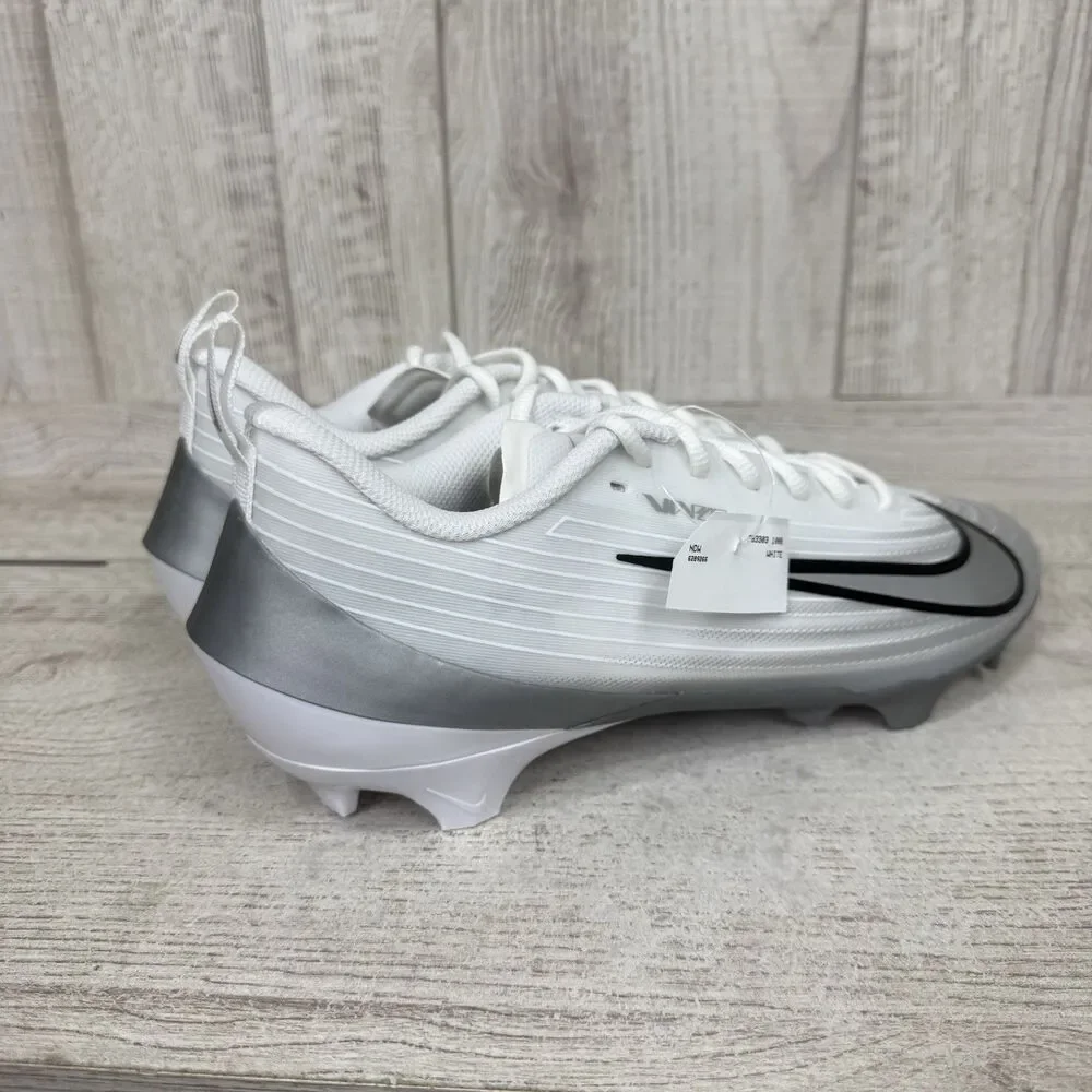 Nike Vapor Speed 3 Men's Size 10.5 White Silver Football Cleats FB3303-100 New